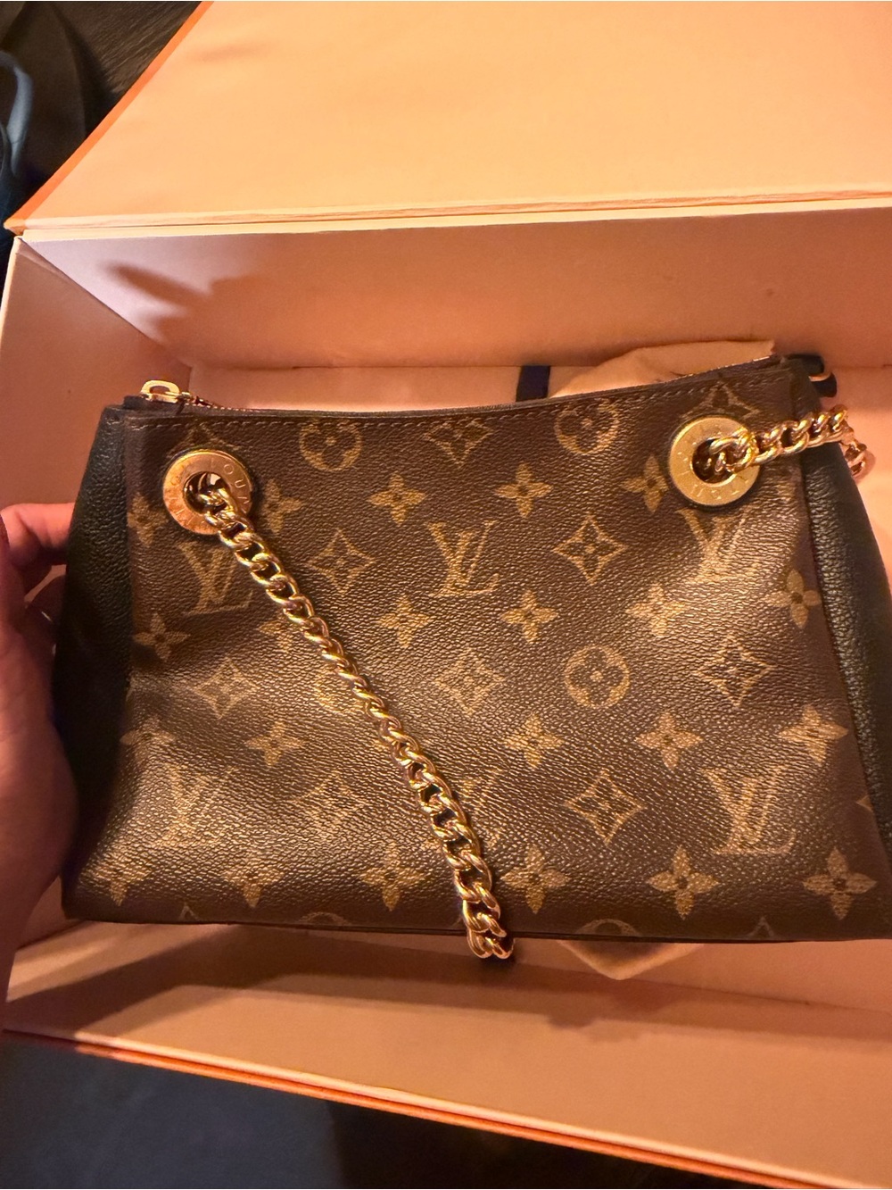 Louis Vuitton Monogram chain shoulder handbag  or crossbody Surene BB box dust